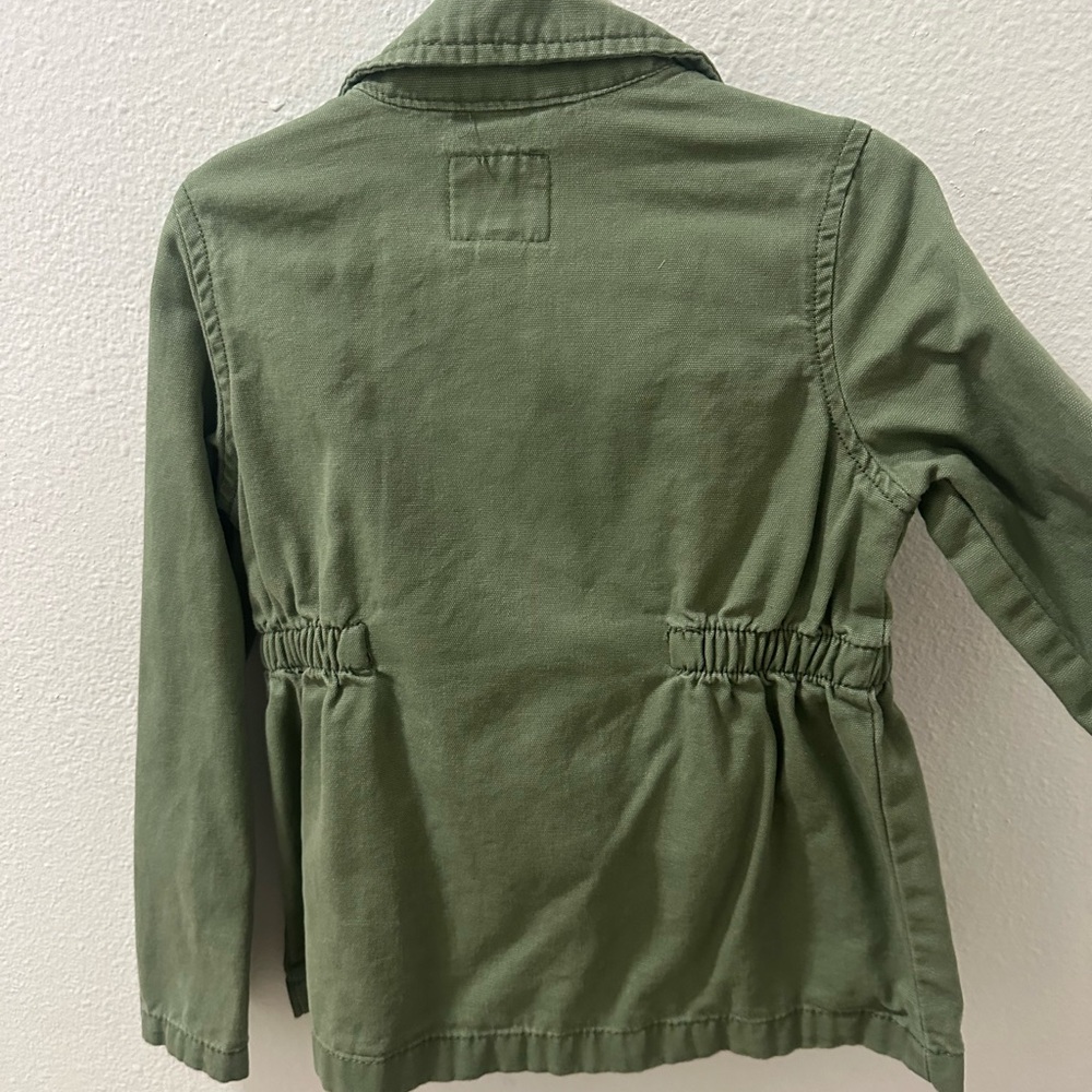 Gymboree Green Jean Jacket with Elastic Waist and Casual Finish
